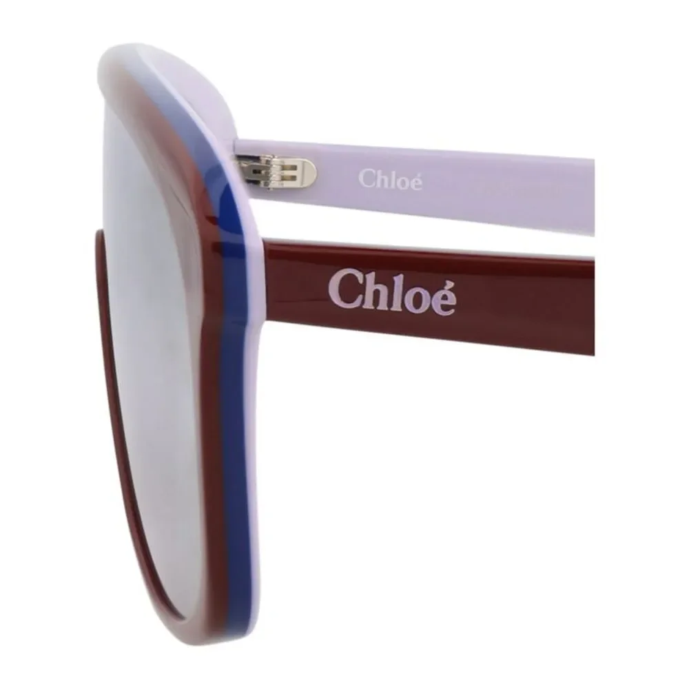 Chloé Aviator-Frame Recycled Acetate Sunglasses Red Womens